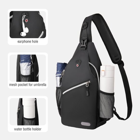 Elegant Water-Resistant Sling Backpack – Perfect for Travel & Outdoor Activities - Picture 6 of 9